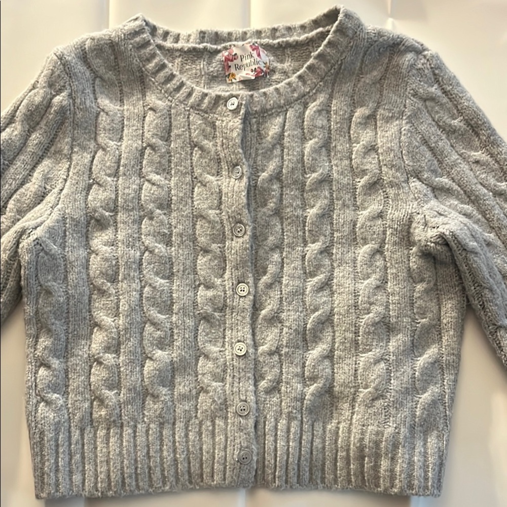 Ralph Lauren Gray Cable Knit Sweater